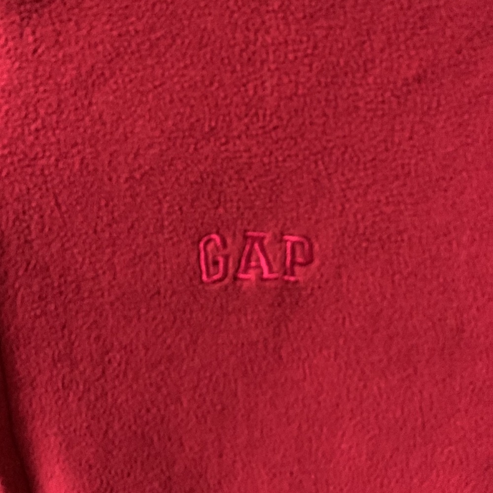 GAP Microfleece Halfzip Woman’s Size M Raspberry Color - Picture 2 of 4